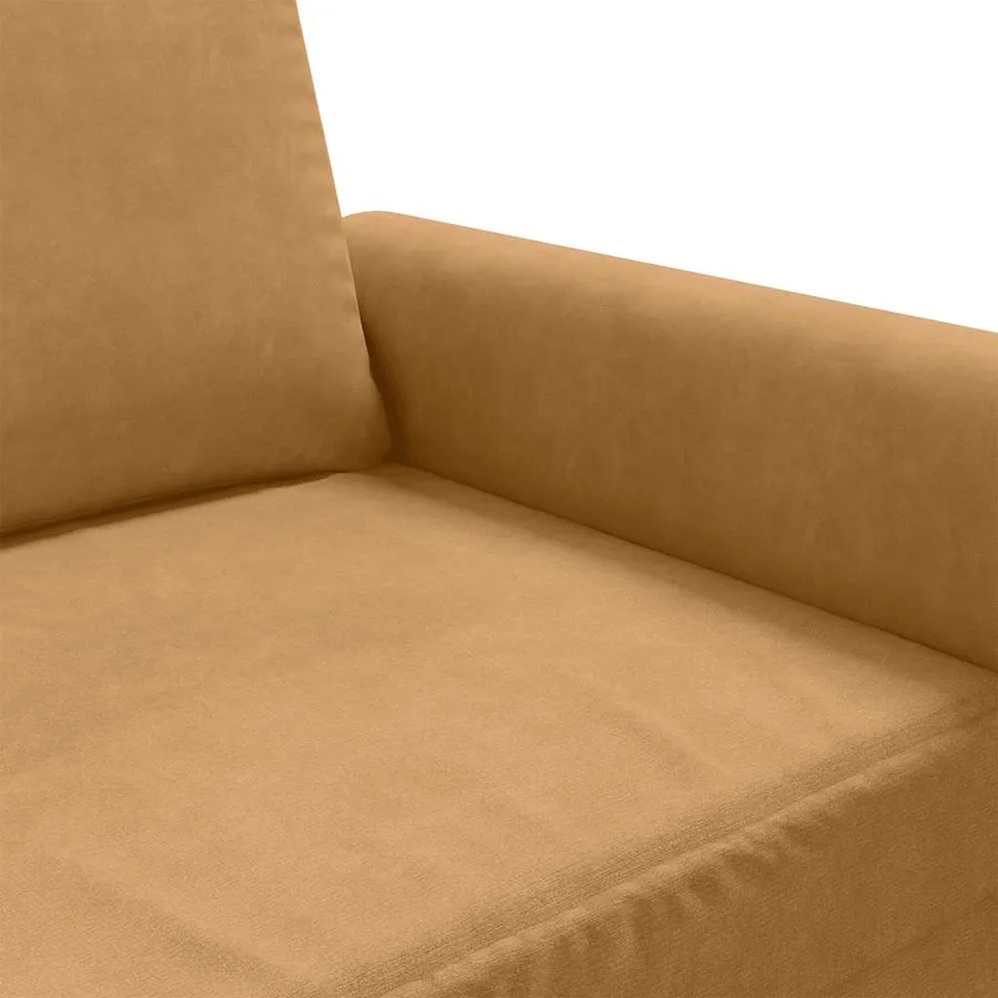 Canapé à 3 places Marron 180 cm Velours - 7