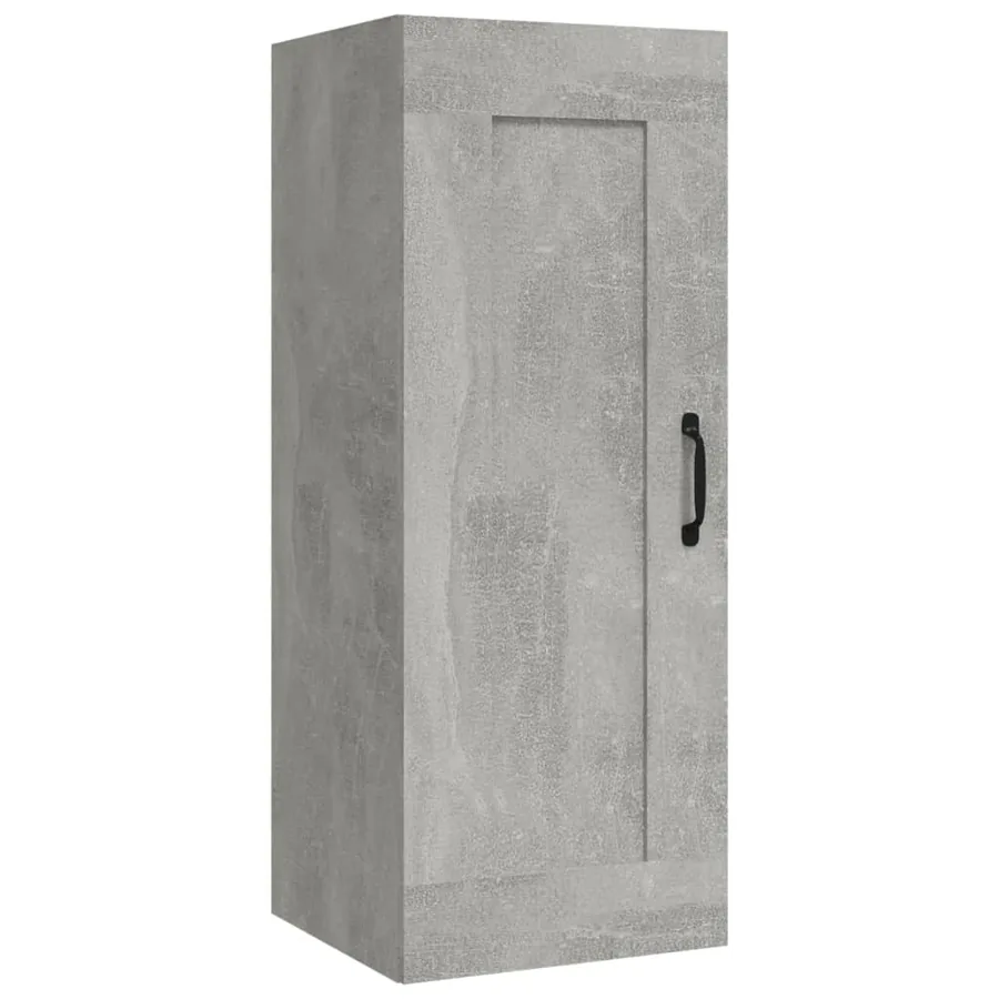 Armoire suspendue Gris béton 35x34x90 cm Bois d'ingénierie - 2