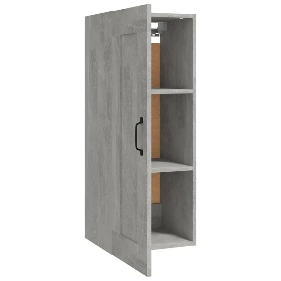 Armoire suspendue Gris béton 35x34x90 cm Bois d'ingénierie - 7