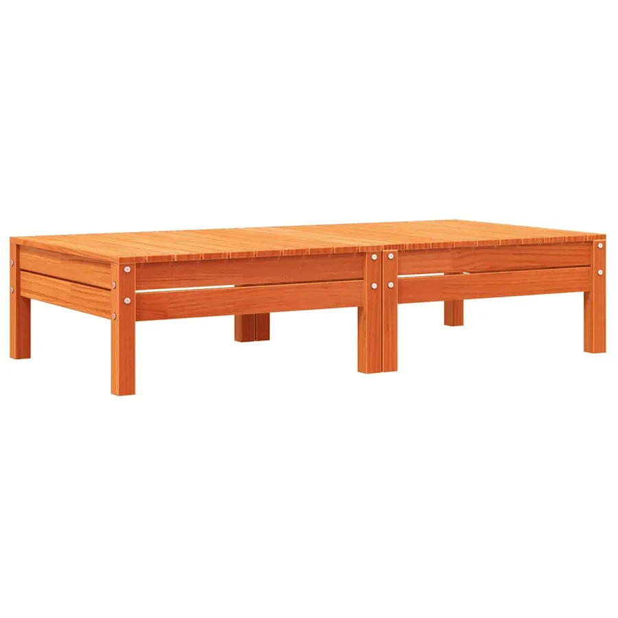 Repose-pieds de jardin avec coussins 2 pcs bois massif pin - 4