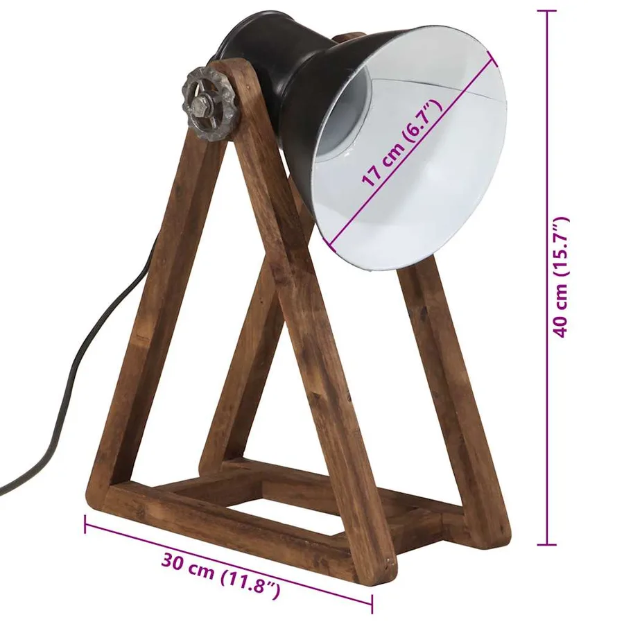 Lampe de bureau 25 W noir 30x17x40 cm E27 - 11