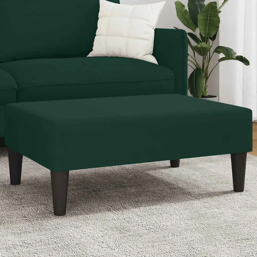 Repose-pied vert foncé 77x55x31 cm velours