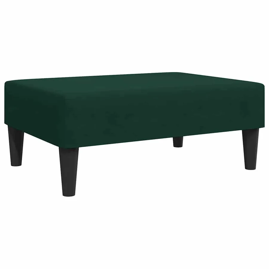 Repose-pied vert foncé 77x55x31 cm velours - 2