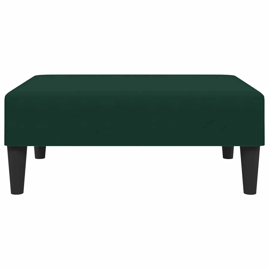Repose-pied vert foncé 77x55x31 cm velours - 4
