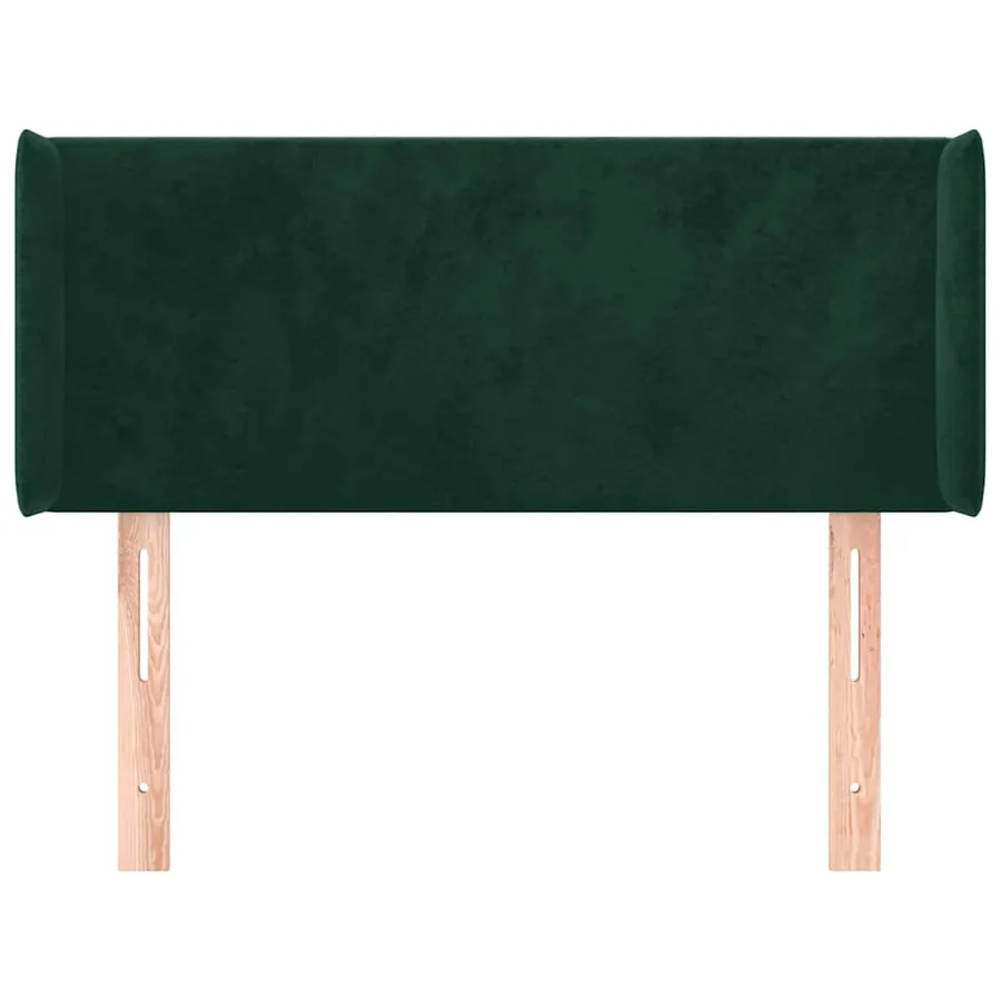 Tête de lit avec oreilles Vert foncé 83x16x78/88 cm Velours - 3