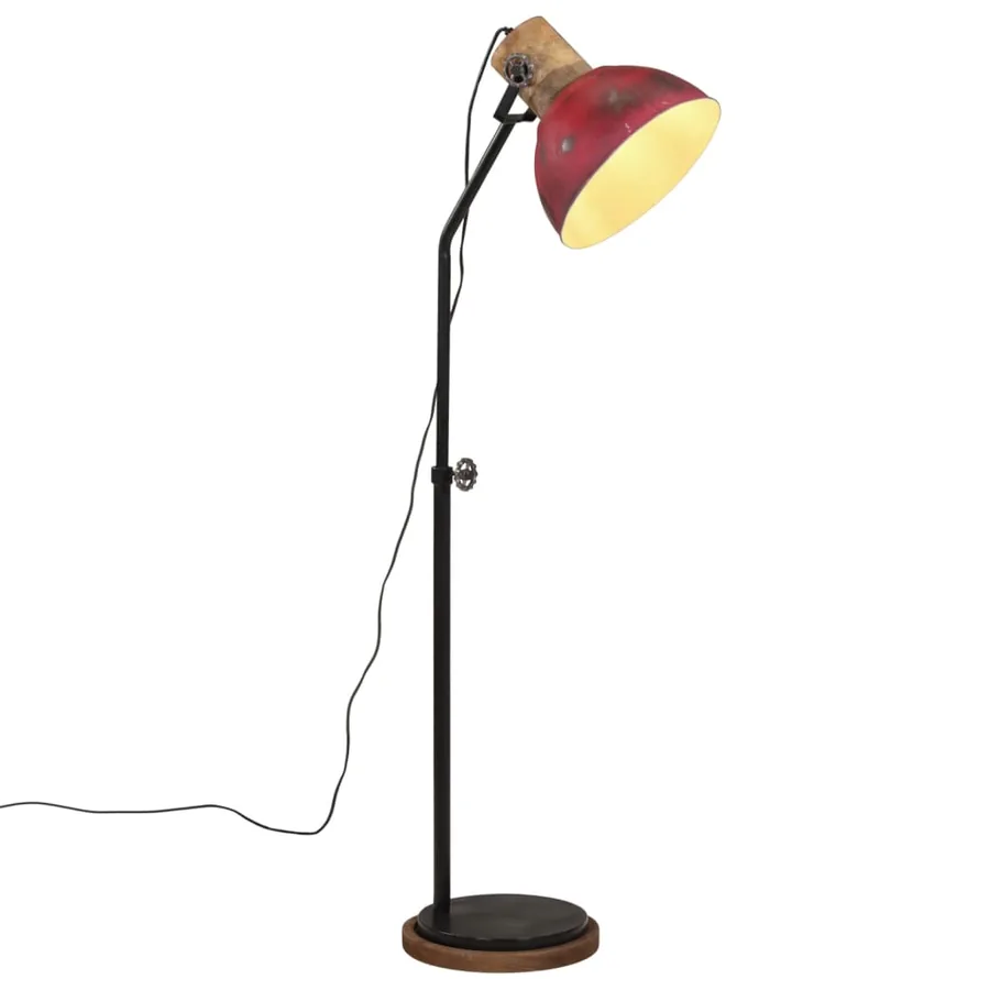Lampadaire 25 W rouge délavé 30x30x100-150 cm E27