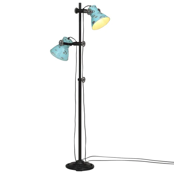 Lampadaire 25 W bleu délavé 25x25x90/140 cm E27