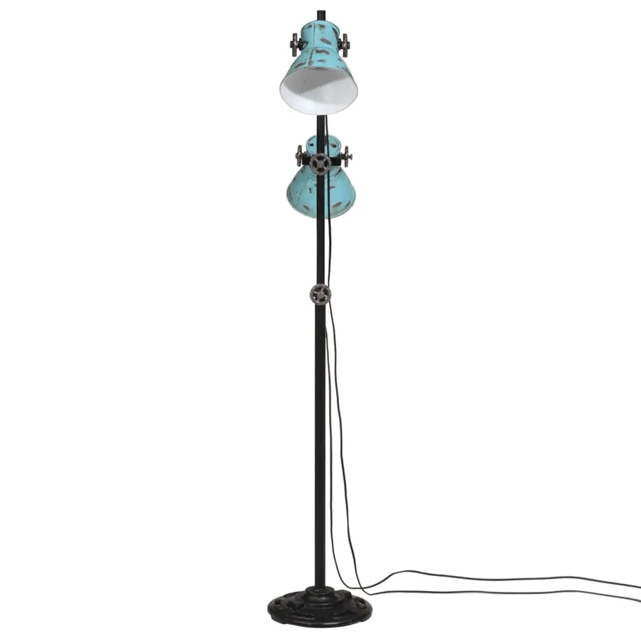 Lampadaire 25 W bleu délavé 25x25x90/140 cm E27 - 3
