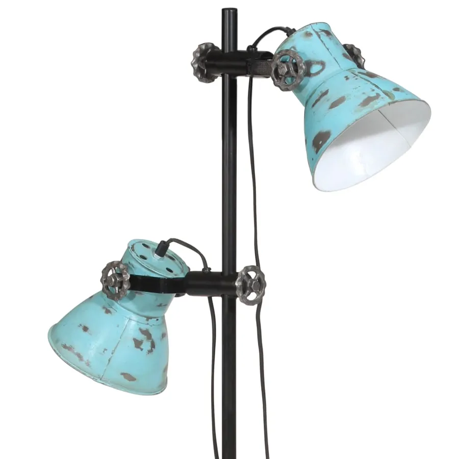 Lampadaire 25 W bleu délavé 25x25x90/140 cm E27 - 9