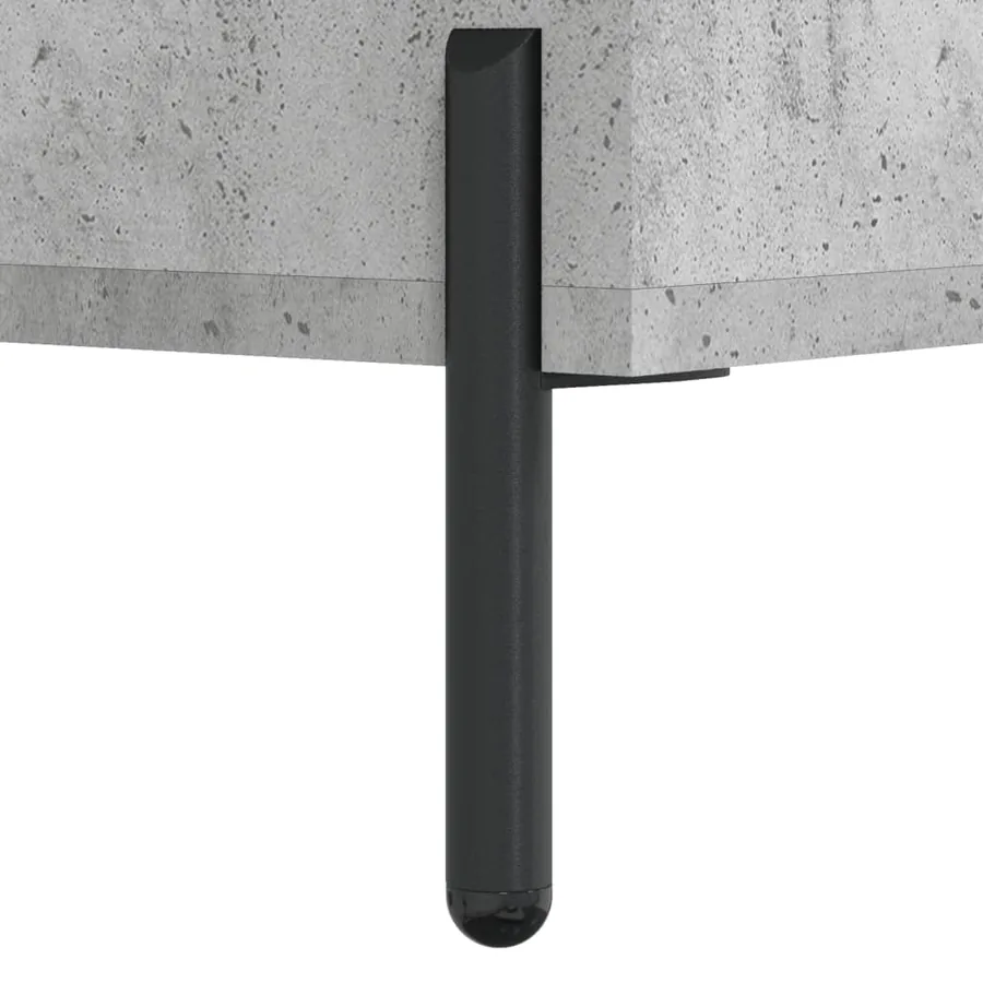 Buffet haut Gris béton 69,5x34x180 cm Bois d'ingénierie - 11