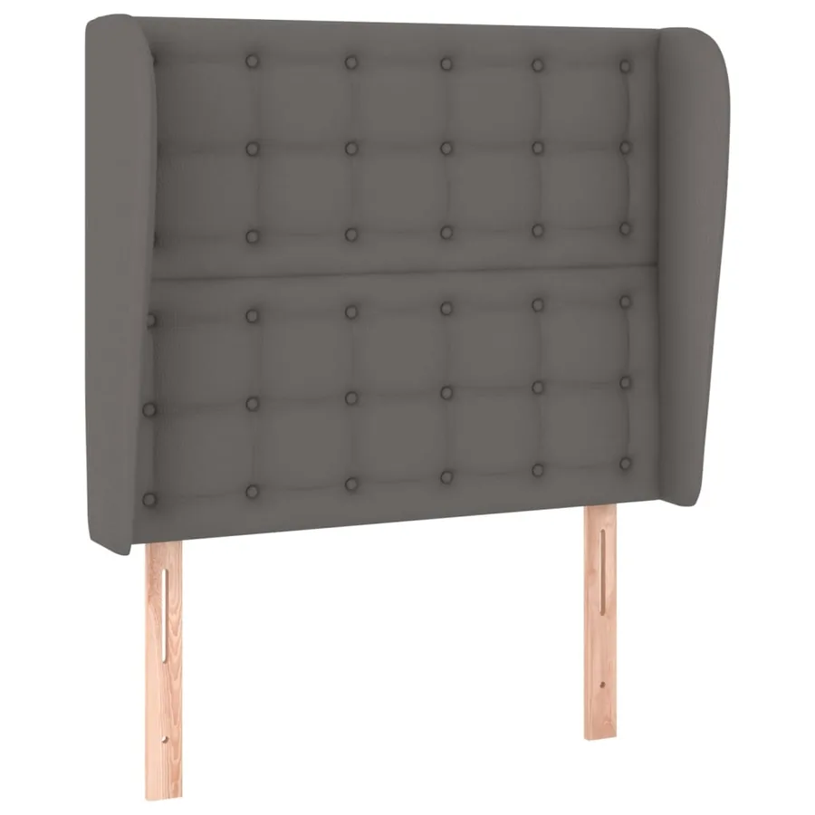 Tête de lit avec oreilles Gris 83x23x118/128 cm Similicuir - 2