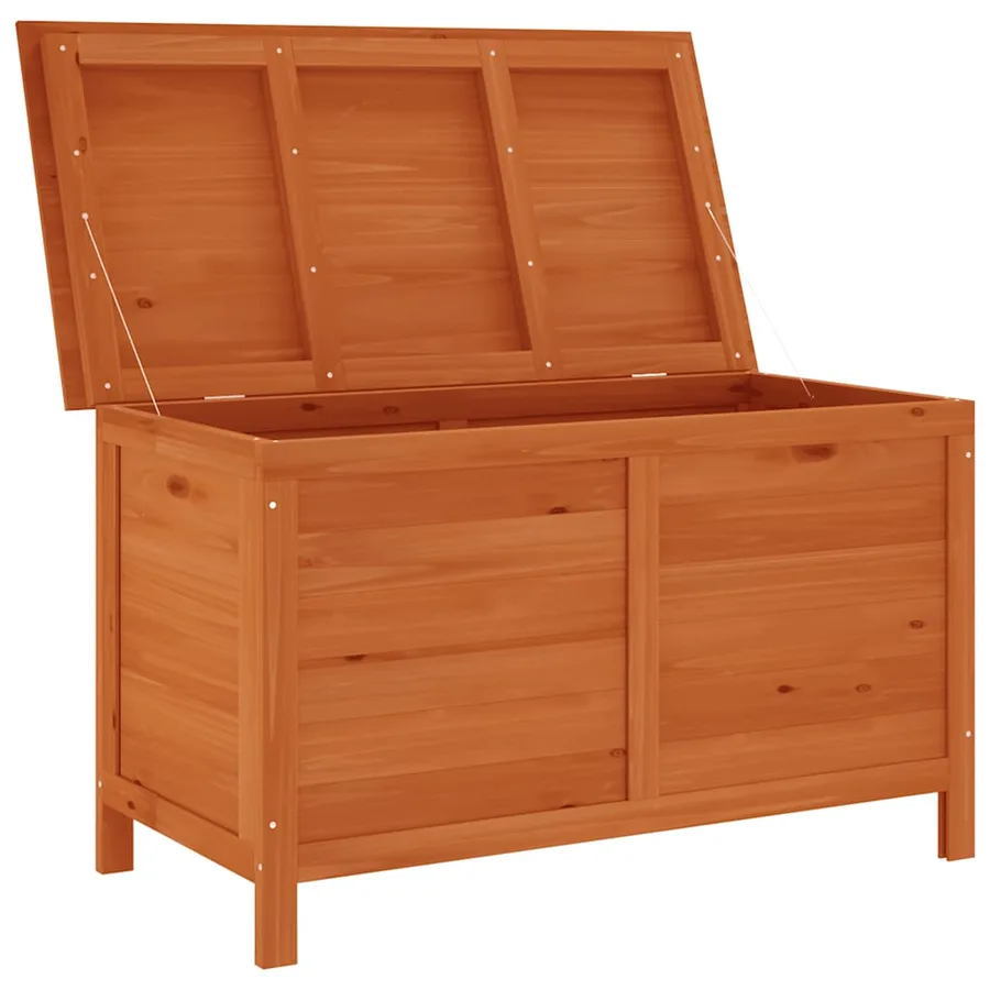 Boîte de rangement de jardin 99x49,5x58,5 cm bois massif sapin - 3