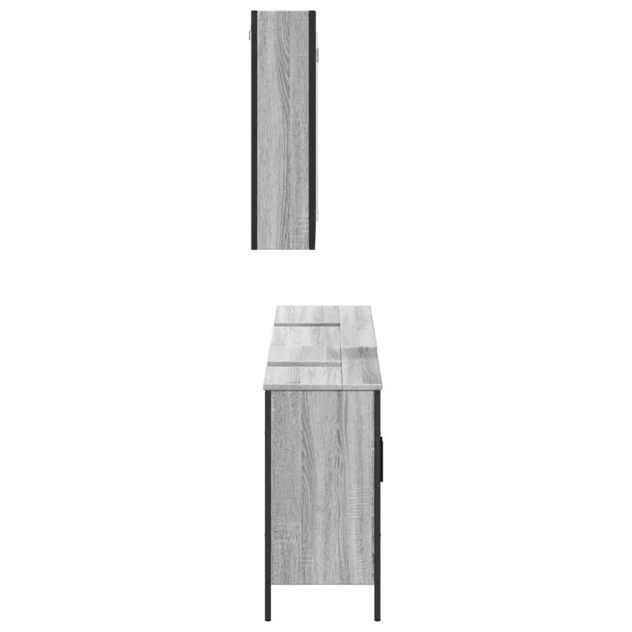 Ensemble d'armoires de salle de bain 3 pcs sonoma gris - 7