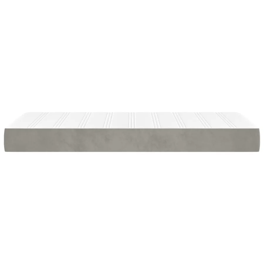 Matelas de lit à ressorts ensachés fermeté moyenne gris clair 120x190x20 cm - 4