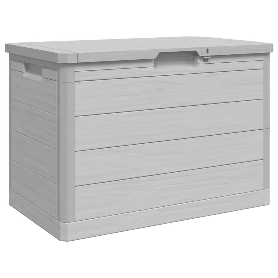Boîte à coussins d'extérieur gris 77,5x44,5x53 cm polypropylène - 2