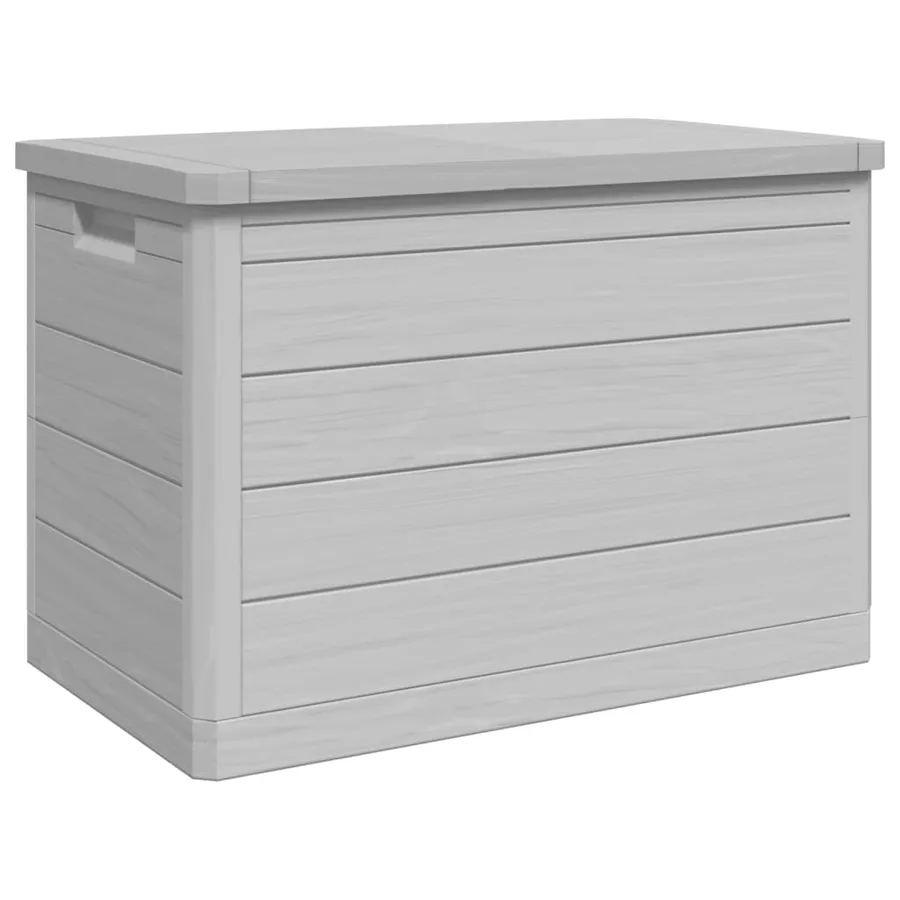Boîte à coussins d'extérieur gris 77,5x44,5x53 cm polypropylène - 7