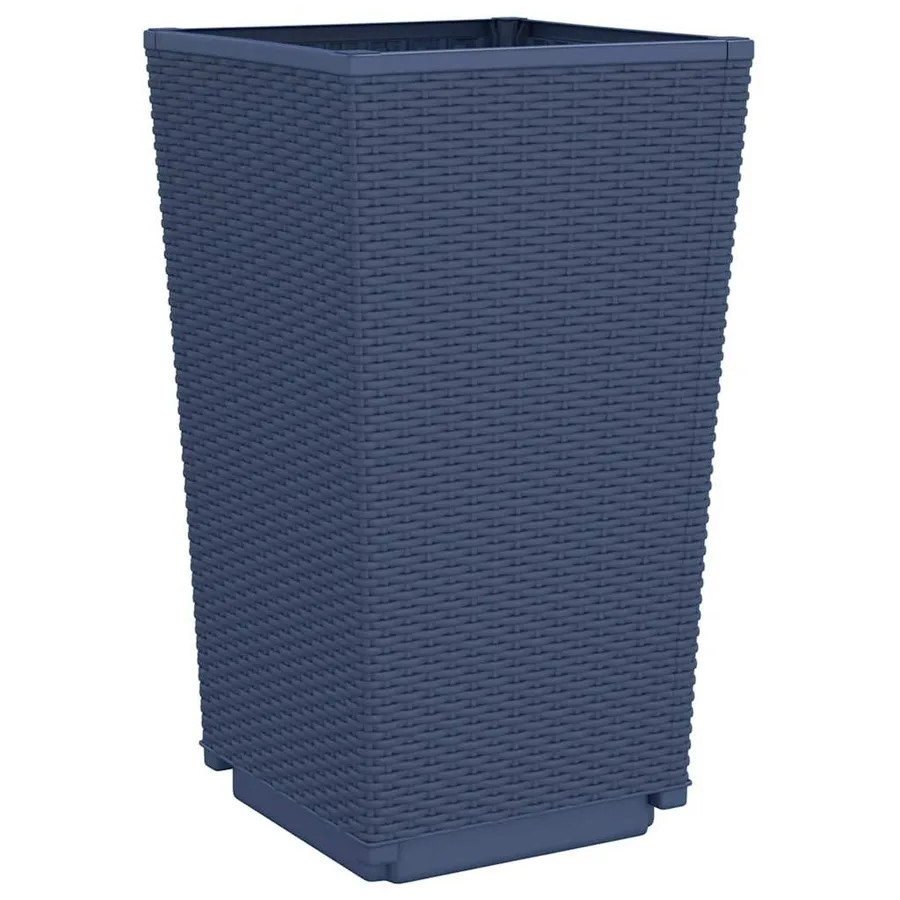 Jardinières 2 pcs bleu gris 32,5x32,5x57 cm PP - 7