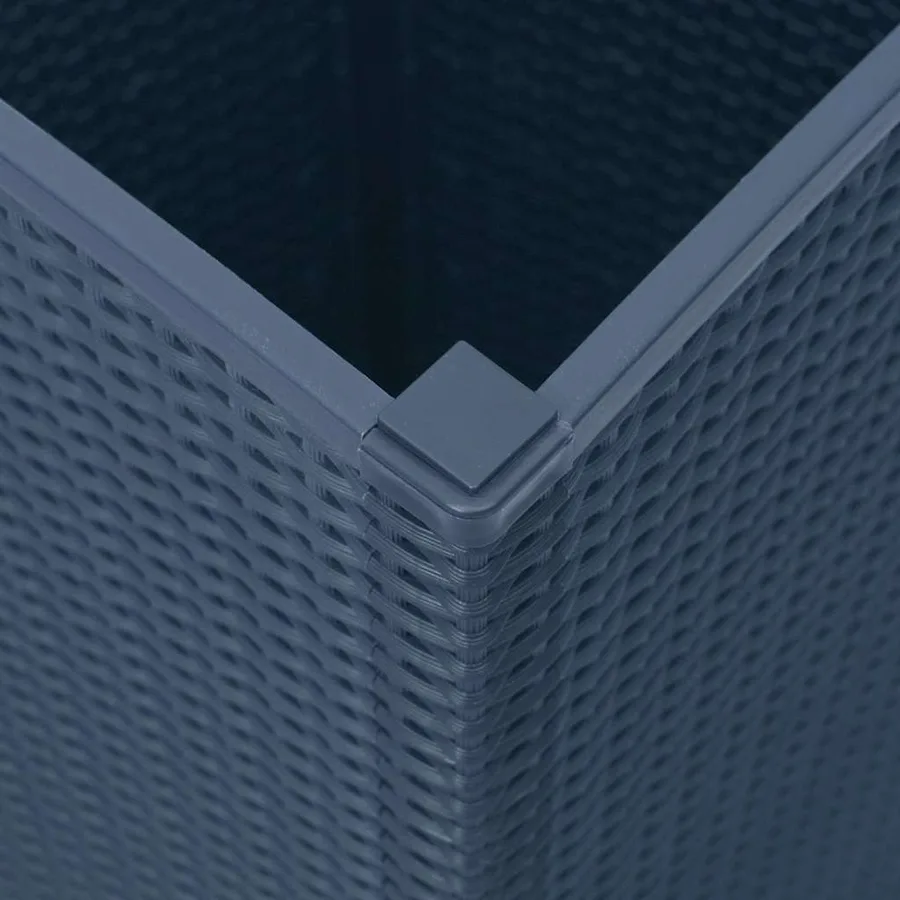 Jardinières 2 pcs bleu gris 32,5x32,5x57 cm PP - 8