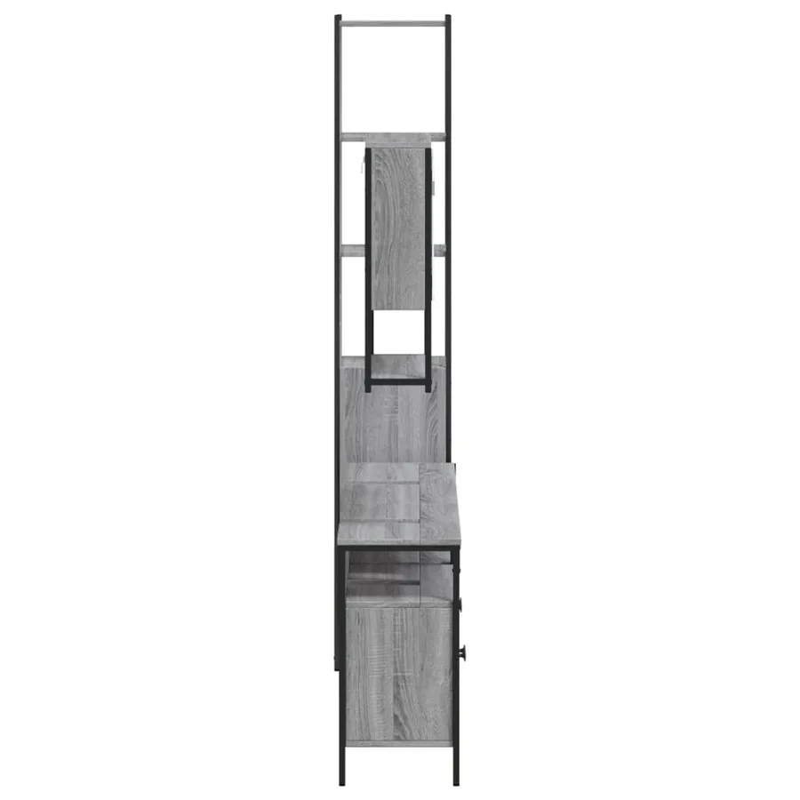 Ensemble de meubles de salle de bain 4 pcs Sonoma gris - 7