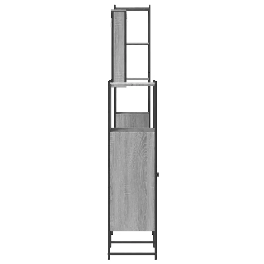 Ensemble de meubles de salle de bain 4 pcs Sonoma gris - 7