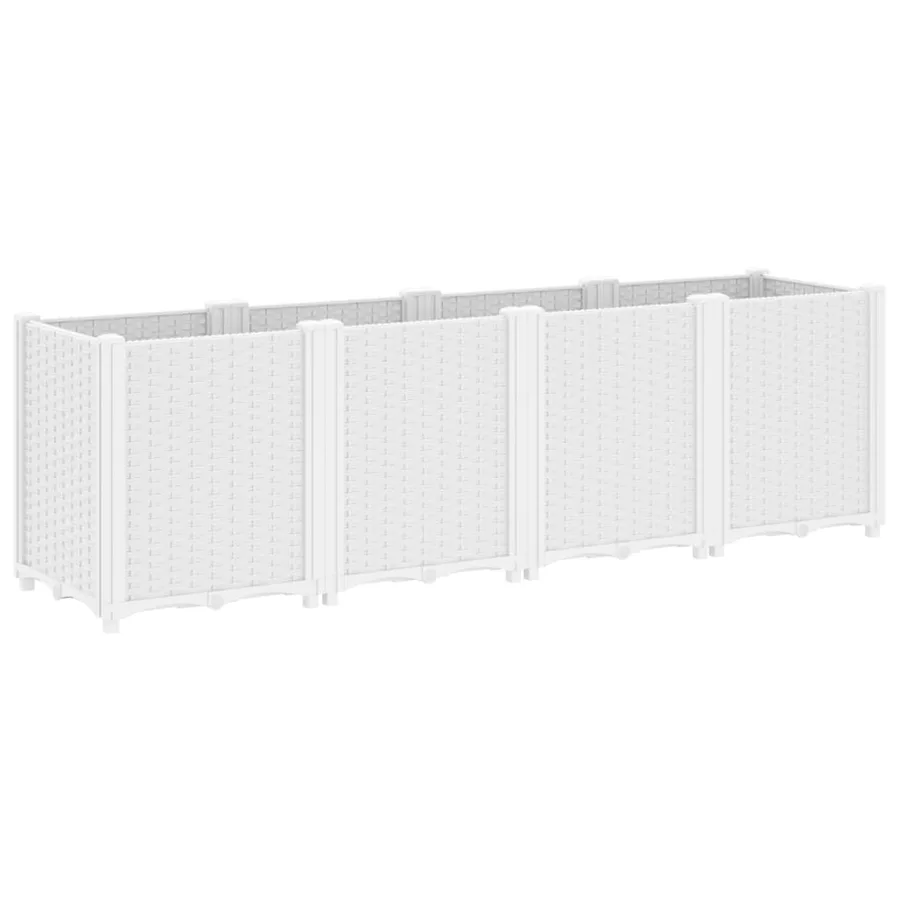 Jardinière blanc 160x40x53 cm polypropylène - 5