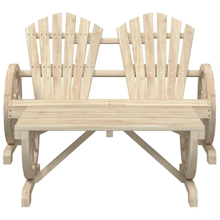 Salon de jardin 2 pcs bois de sapin massif - 3
