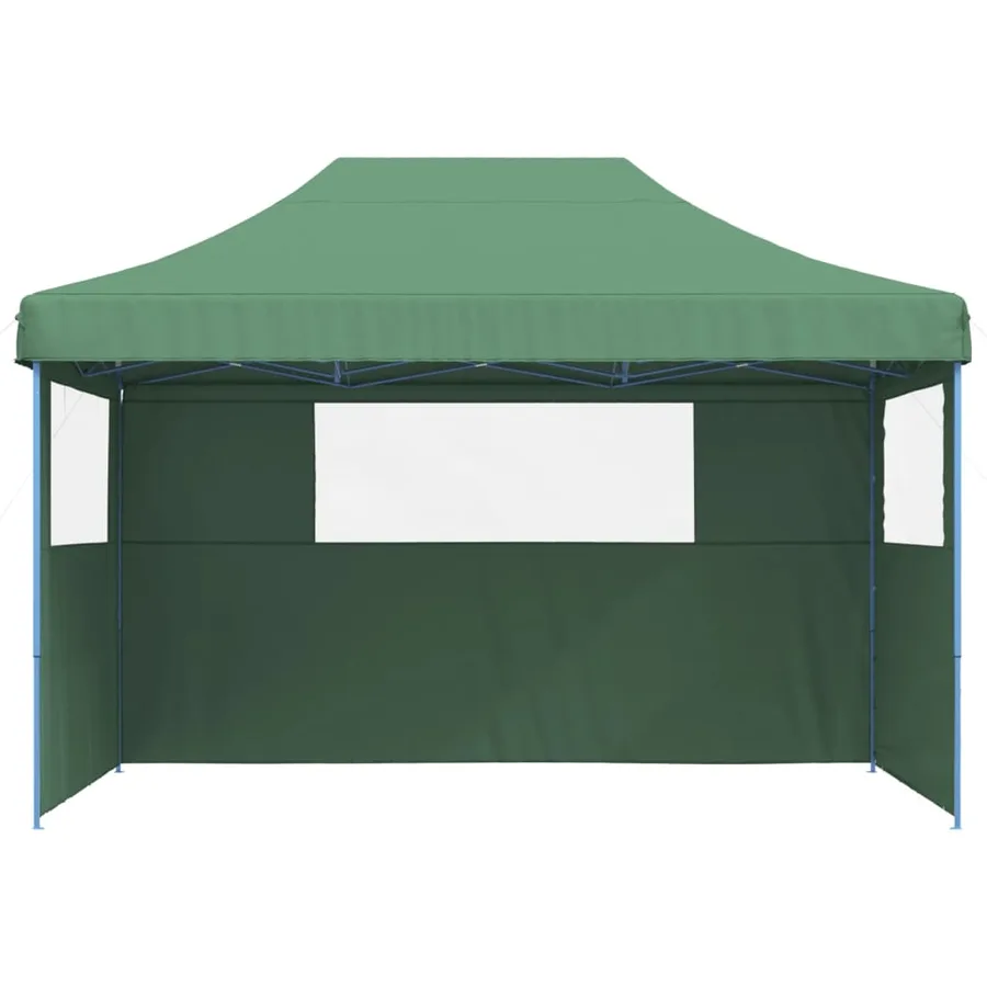 Tente de réception pliable escamotable 3 parois latérales vert - 3