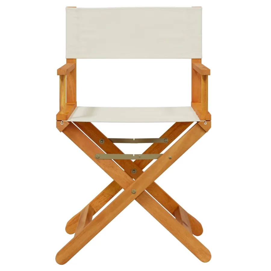 Chaises de jardin pliables lot de 6 blanc crème tissu - 4
