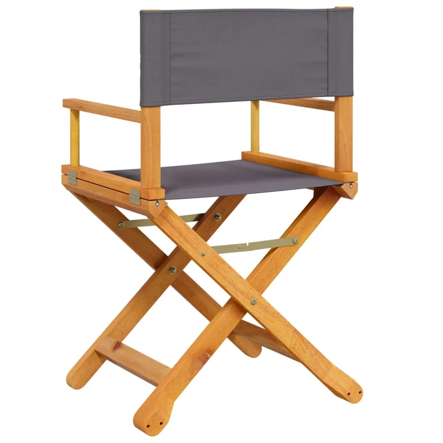 Chaises de réalisateur pliables lot de 2 gris foncé tissu - 6