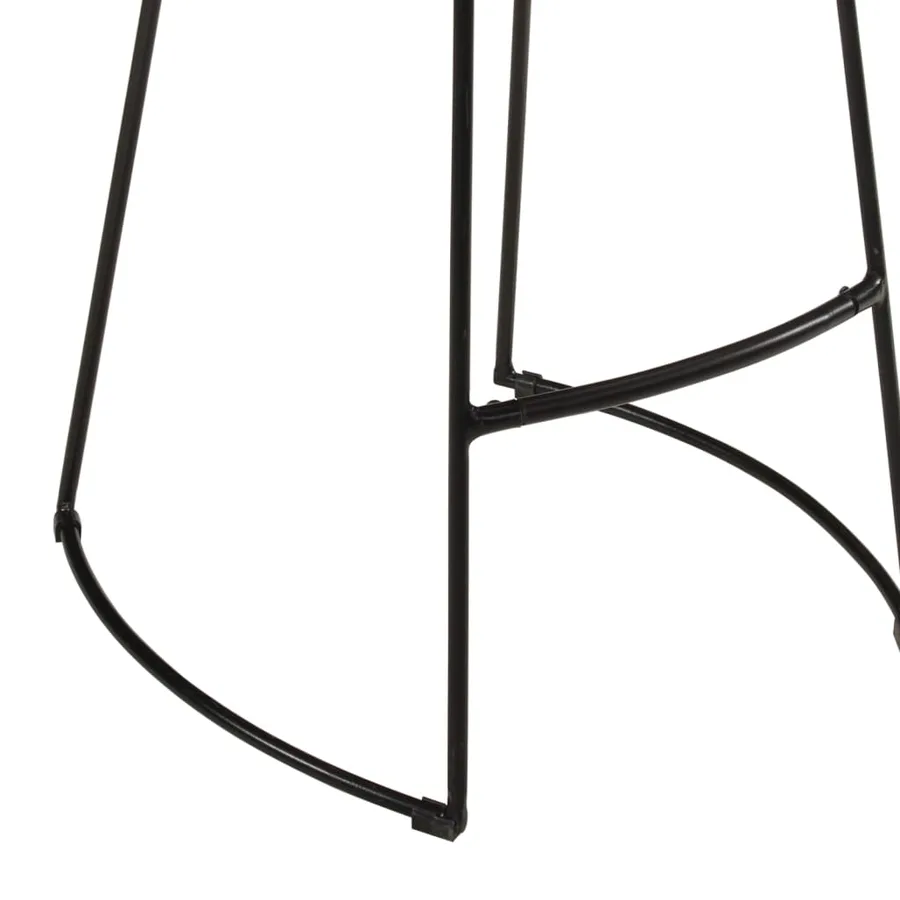 Ensemble de bar 3 pcs bois de manguier brut massif et métal - 12