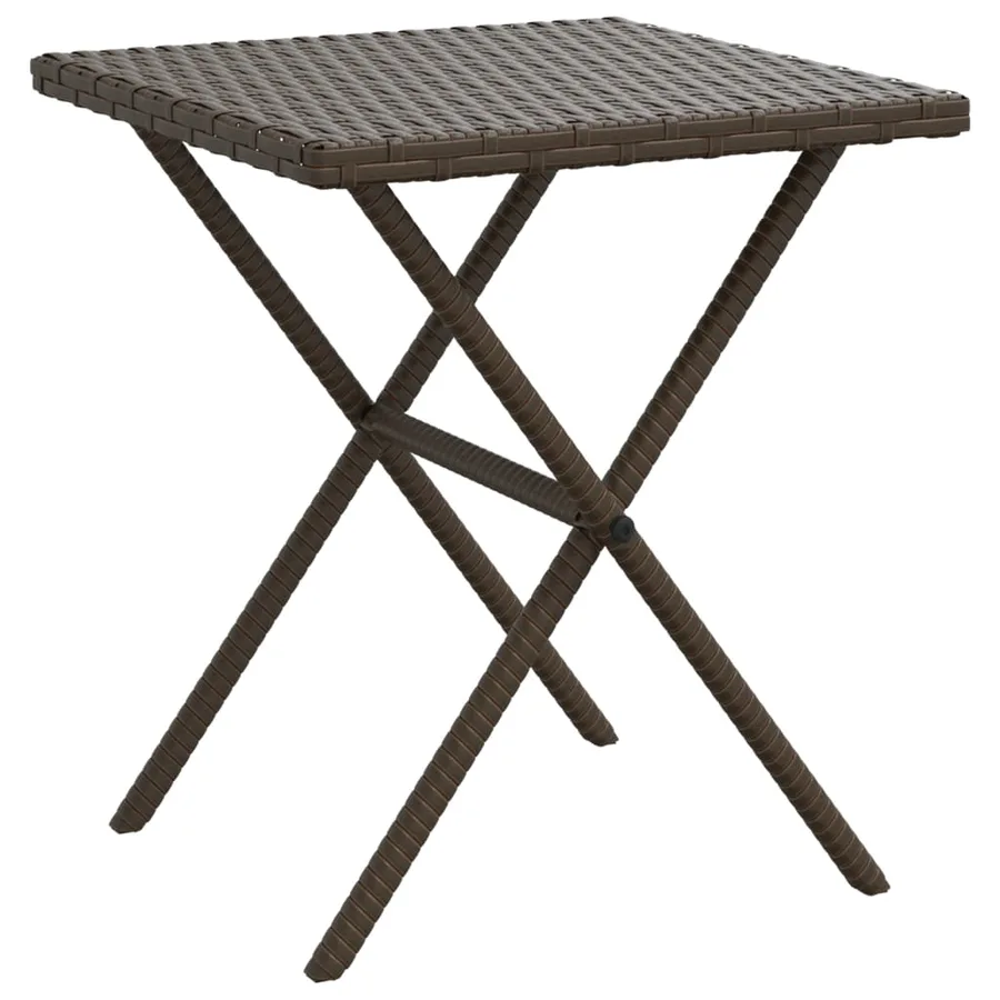 Chaises longues lot de 2 avec table marron résine tressée - 6