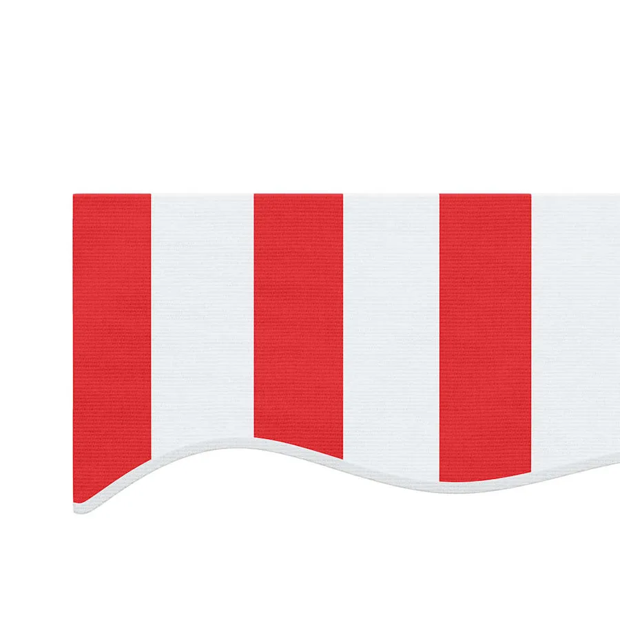 Tissu de remplacement pour auvent rouge et blanc 5x3,5 m polyester - 5