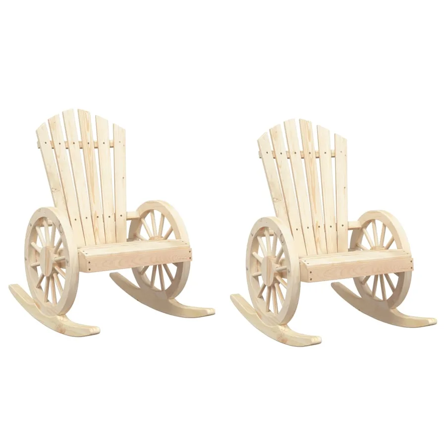 Chaises à bascule Adirondack lot de 2 bois de sapin massif - 2