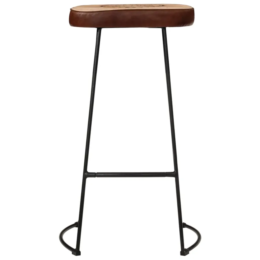 Tabourets de bar lot de 2 marron foncé 44x37,5x78 cm - 3