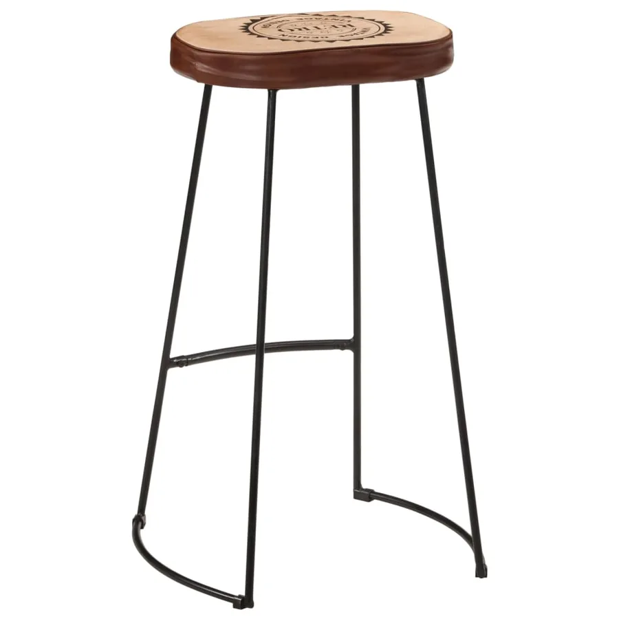 Tabourets de bar lot de 2 marron foncé 44x37,5x78 cm - 5