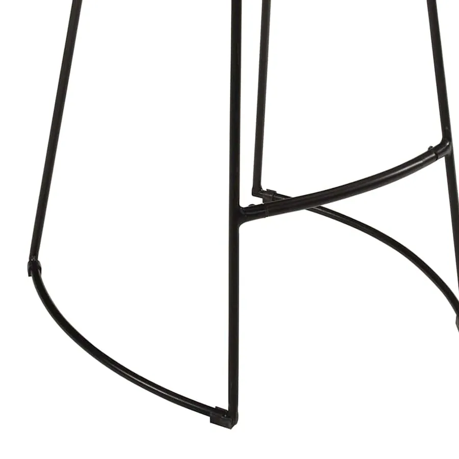 Ensemble de bar 7 pcs bois de manguier brut massif et métal - 12