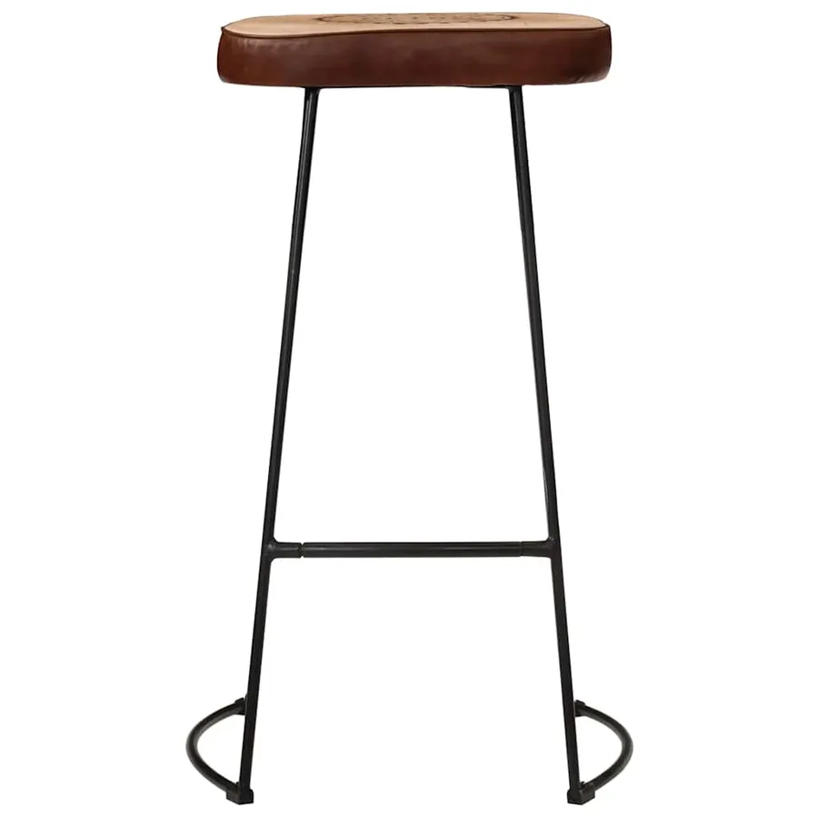 Ensemble de bar 7 pcs bois de manguier brut massif et métal - 4