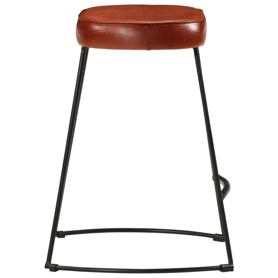 Tabourets de bar lot de 2 marron foncé 40x29,5x53 cm - 4