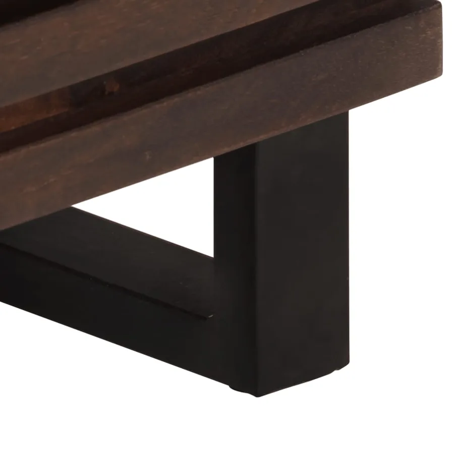 Tables de chevet 2 pcs 40x34x46 cm bois de manguier massif - 9