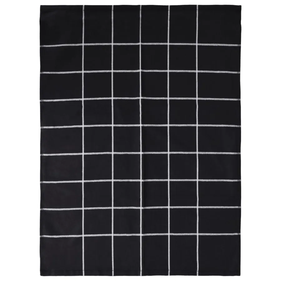 Ensemble de serviettes 12 pcs noir coton - 7