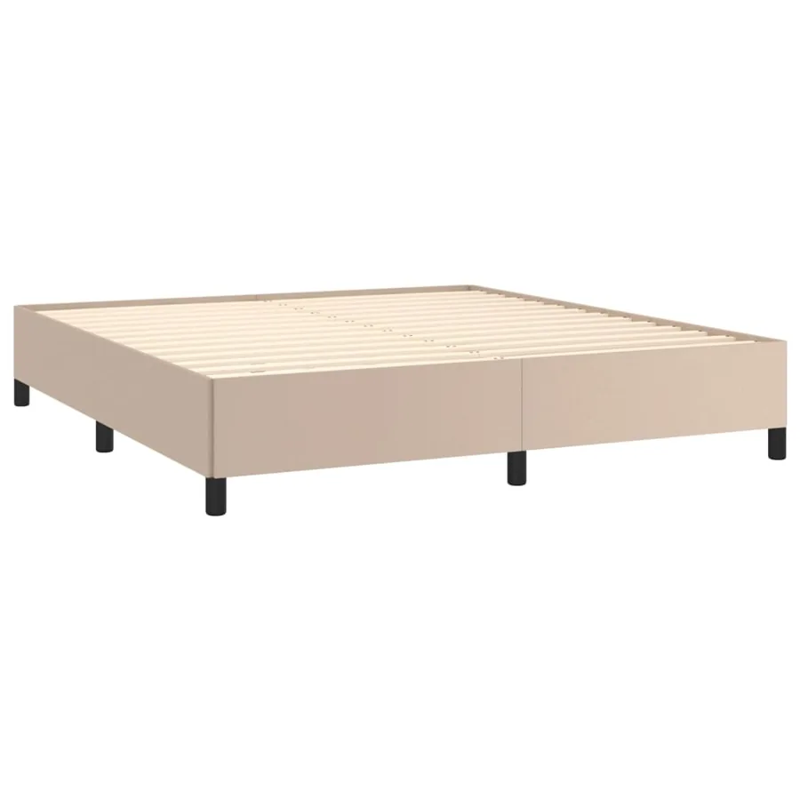 Cadre de lit sans matelas cappuccino 160x200 cm similicuir - 4