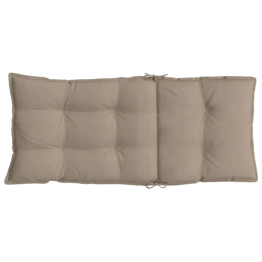 Coussins de chaise à dossier haut lot de 2 taupe tissu oxford - 7