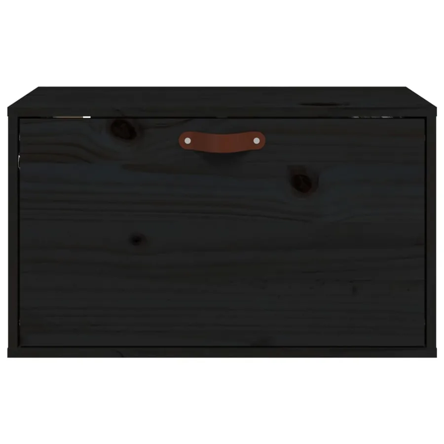Armoire murale Noir 60x30x35 cm Bois de pin massif - 3