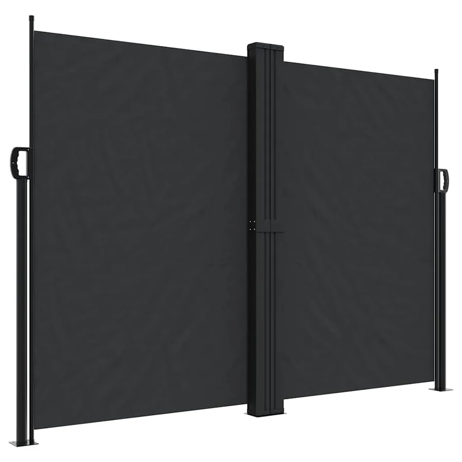 Auvent latéral rétractable noir 180x600 cm - 2