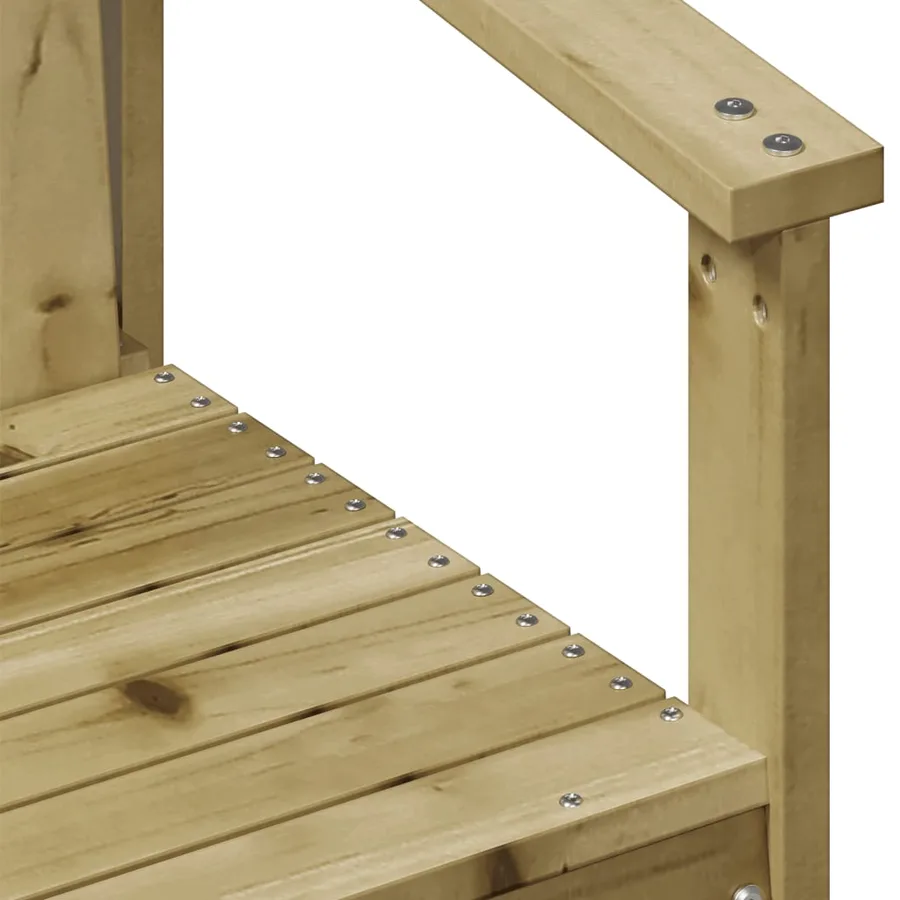 Salon de jardin 3 pcs bois de pin imprégné - 8