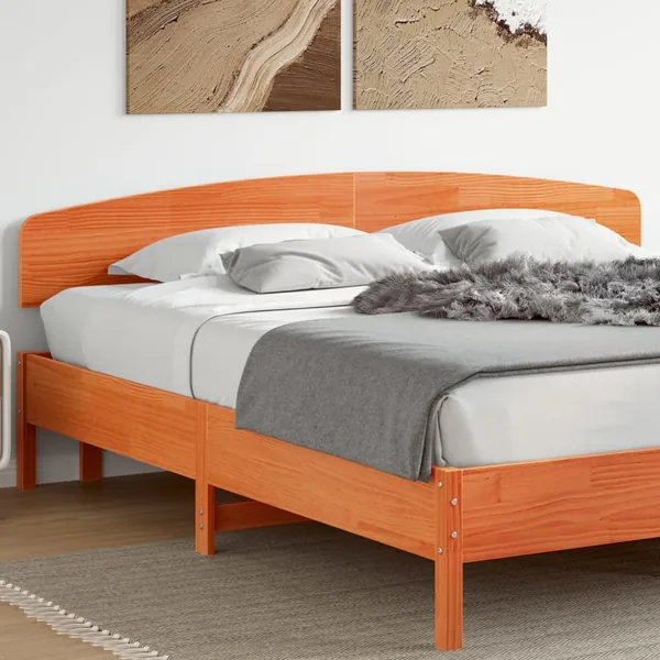 Tête de lit cire marron 200 cm bois massif de pin