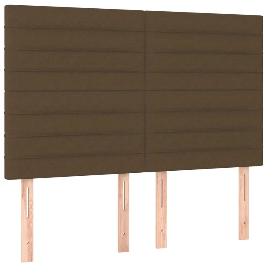 Sommier à lattes de lit matelas et LED Marron foncé 140x190 cm - 7
