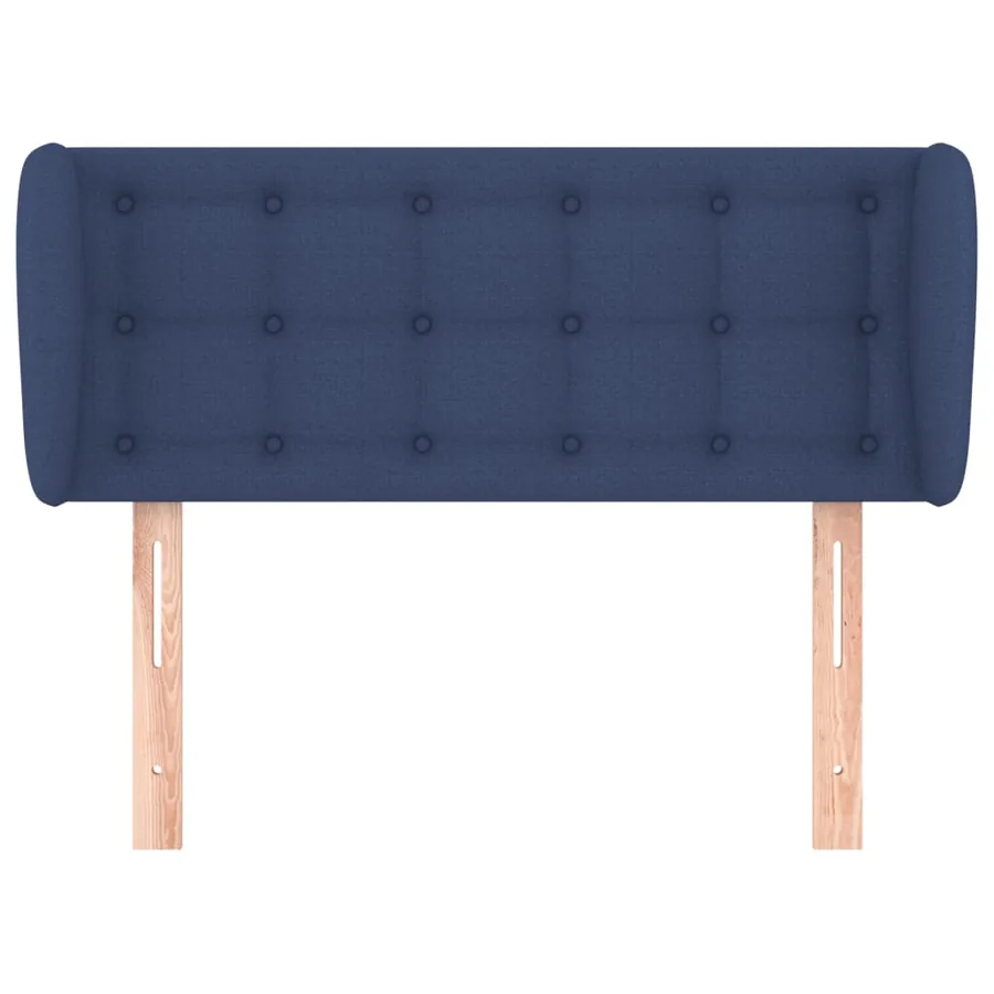 Tête de lit avec oreilles Bleu 103x23x78/88 cm Tissu - 3