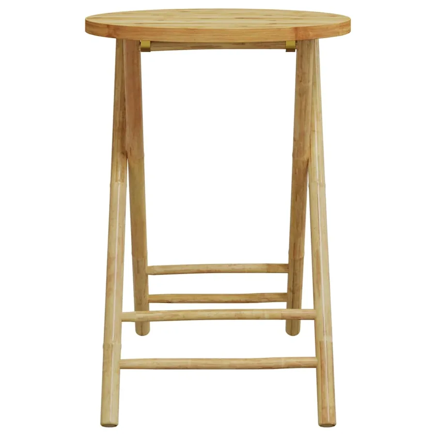 Table de jardin pliable Ø55x75 cm bambou - 4