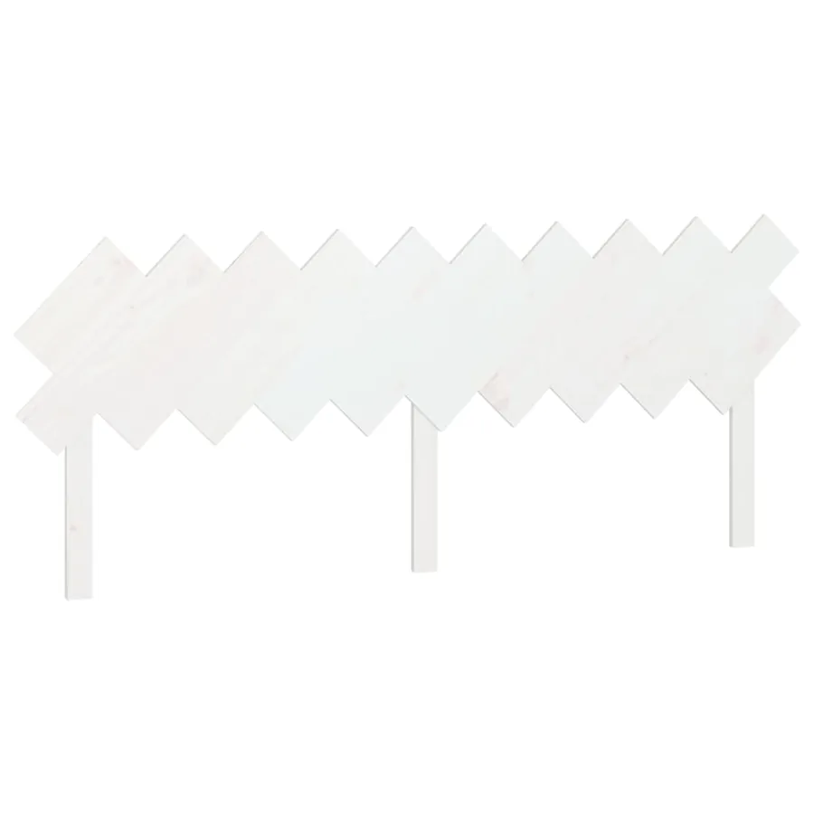 Tête de lit Blanc 196x3x80,5 cm Bois massif de pin - 2